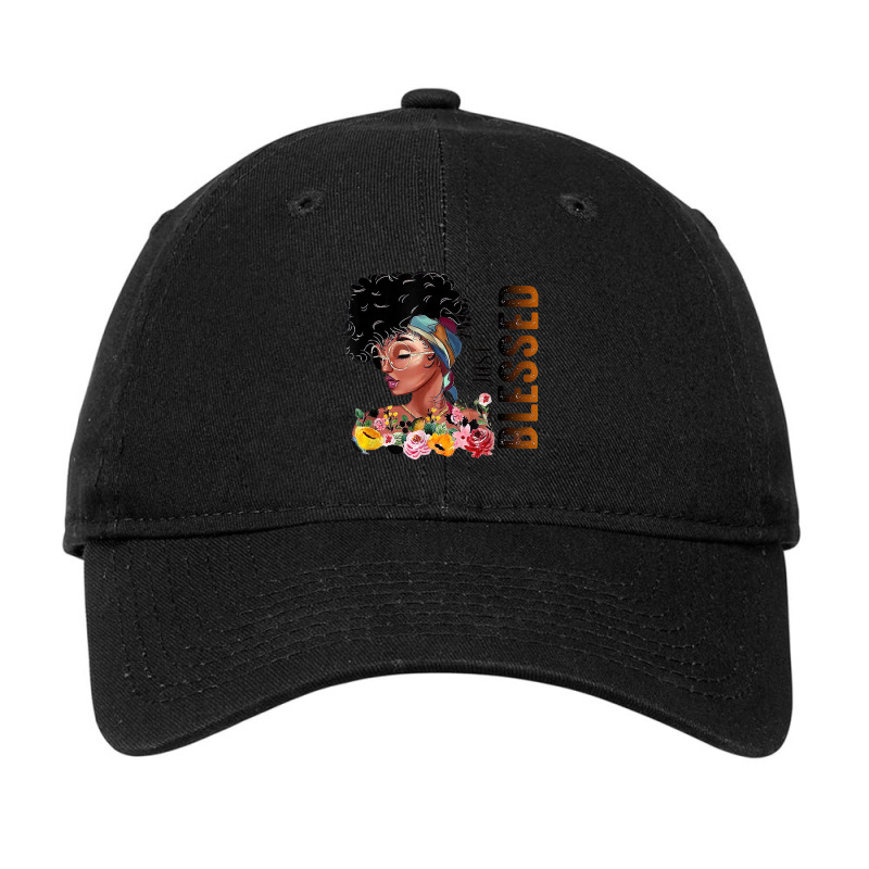 Black Girl Just Blessed Black Christian Black History Month Painting Adjustable Cap by TyrellDesign | Artistshot