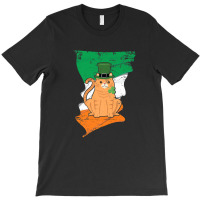 Distressed Irish Flag St Patricks Cat Tee T-shirt | Artistshot