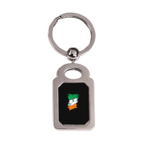 Distressed Irish Flag St Patricks Unicorn Tee Silver Rectangle Keychain | Artistshot