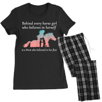 Behind Every Horse Girl Who Belives In Herself Is A Mom Women's Pajamas Set | Artistshot