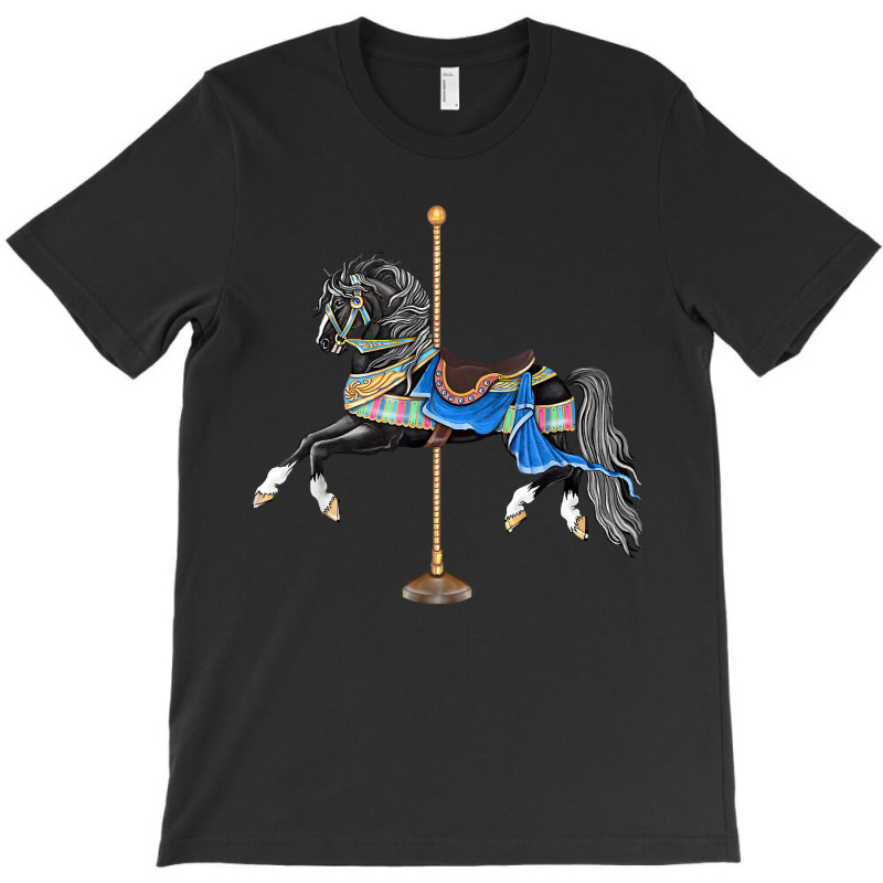 Black Stallion Carousel Horse T-shirt | Artistshot