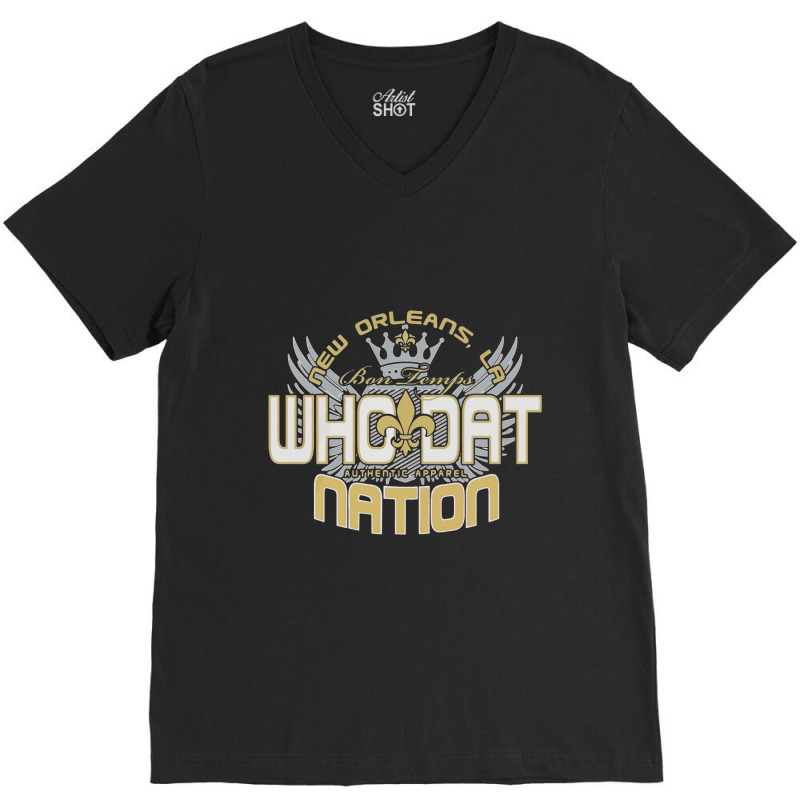 Expression Tees Who Dat Nation New Orleans Shirt V-neck Tee | Artistshot