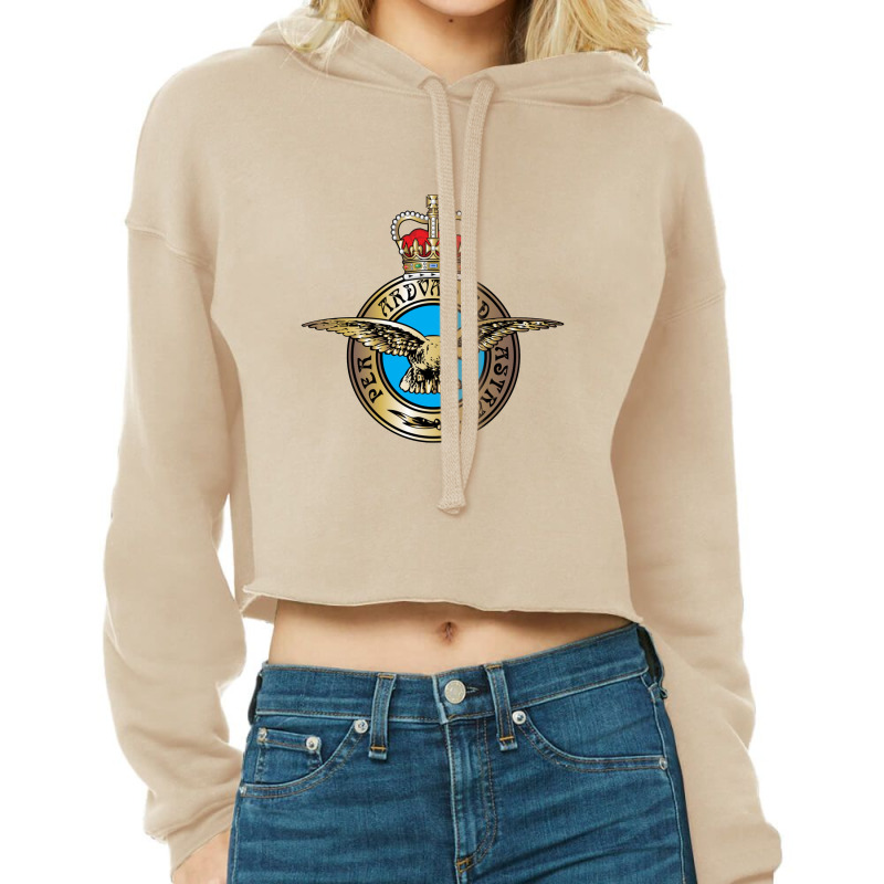 Royal Air Force Per Ardua Ad Astra Insignia Cropped Hoodie | Artistshot