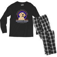 Doggo Funny Dog Politics Floof Set You Free Men's Long Sleeve Pajama Set | Artistshot