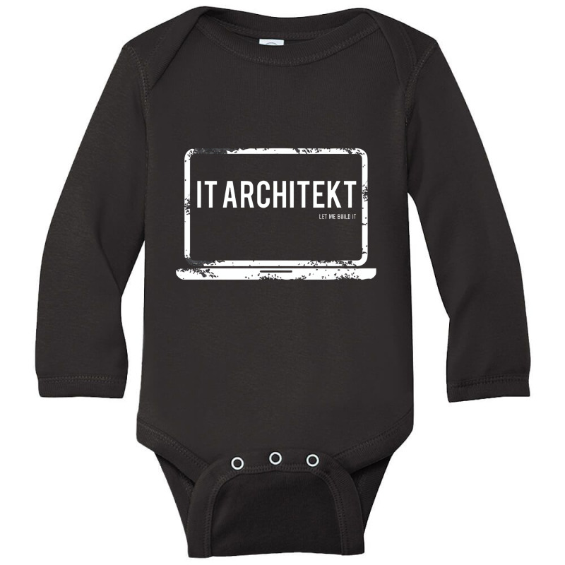 It Architect Let Me Build It Long Sleeve Baby Bodysuit | Artistshot