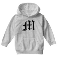 Initial M Youth Hoodie | Artistshot