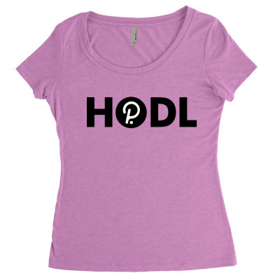 Hodl Dot Polkadot Women's Triblend Scoop T-shirt Designed By Warning