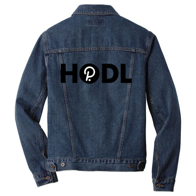 Hodl Dot Polkadot Men Denim Jacket Designed By Warning