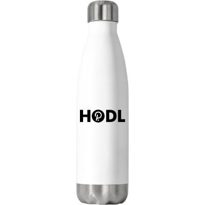 Hodl Dot Polkadot Stainless Steel Water Bottle Designed By Warning