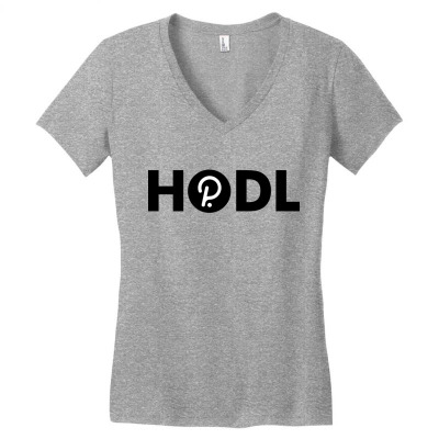 Hodl Dot Polkadot Women's V-neck T-shirt Designed By Warning