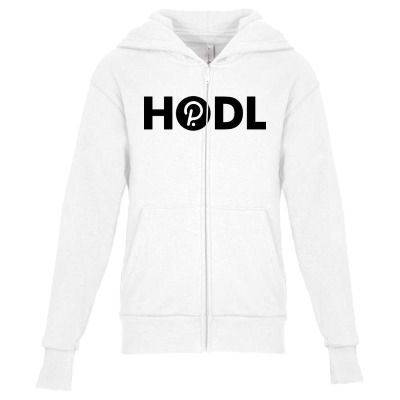 Hodl Dot Polkadot Youth Zipper Hoodie Designed By Warning