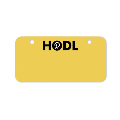 Hodl Dot Polkadot Bicycle License Plate Designed By Warning