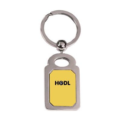 Hodl Dot Polkadot Silver Rectangle Keychain Designed By Warning