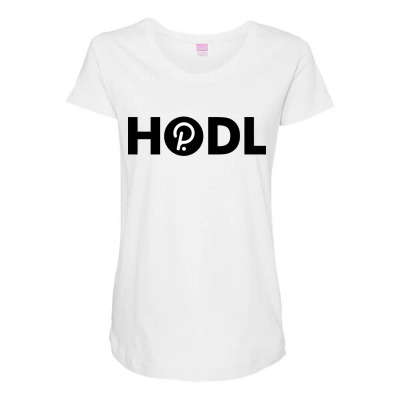 Hodl Dot Polkadot Maternity Scoop Neck T-shirt Designed By Warning