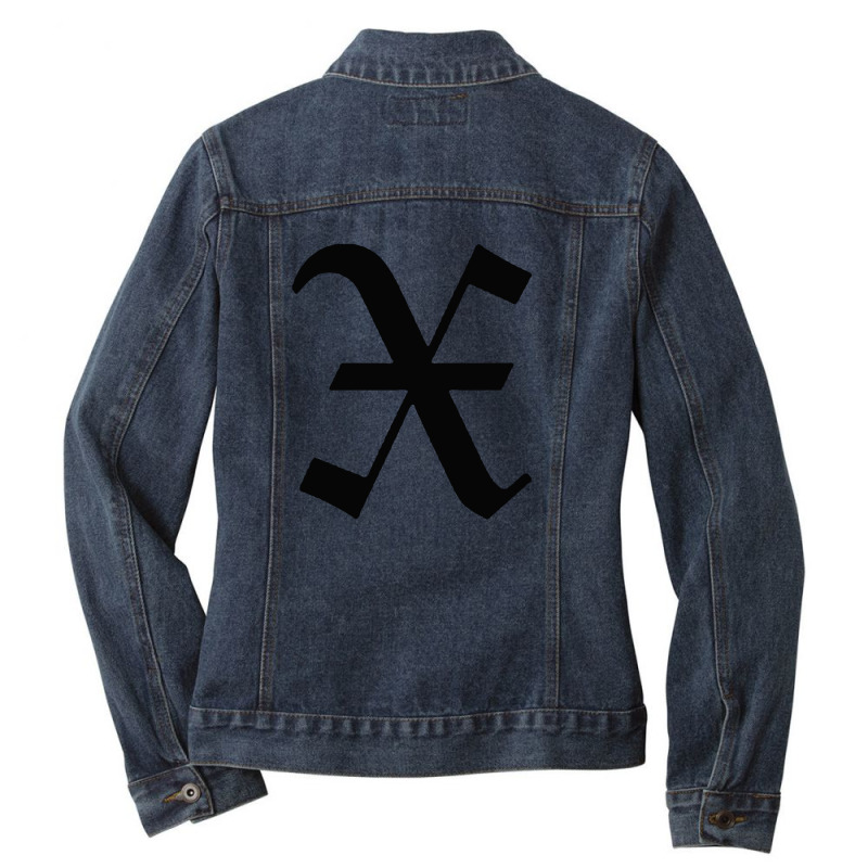 Initial X Ladies Denim Jacket by cm-arts | Artistshot