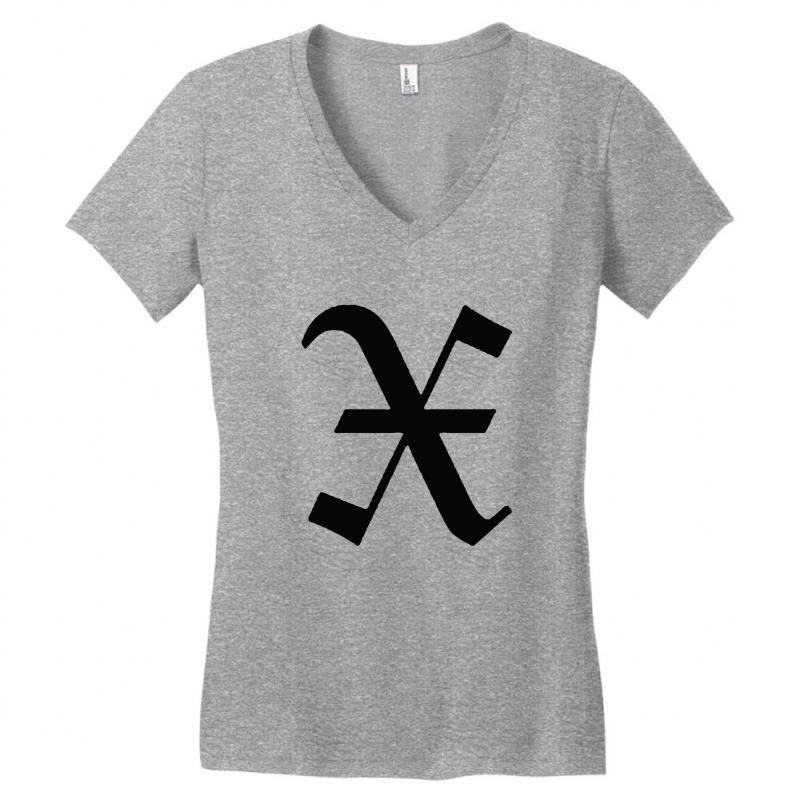 Initial X Women's V-Neck T-Shirt by cm-arts | Artistshot