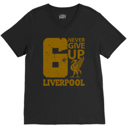 Custom Never Give Up Liverpool T Shirt Worn By Mohamed Salah Youth 3/4  Sleeve By Blackstars - Artistshot