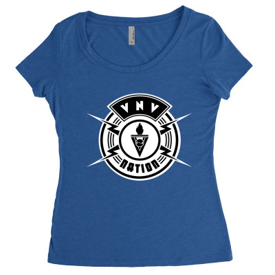 Vnv Nation Industrial Women's Triblend Scoop T-shirt Designed By Warning