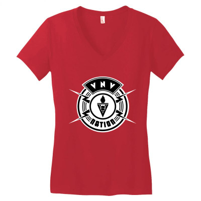 Vnv Nation Industrial Women's V-neck T-shirt Designed By Warning