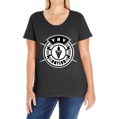 Vnv Nation Industrial Ladies Curvy T-shirt Designed By Warning