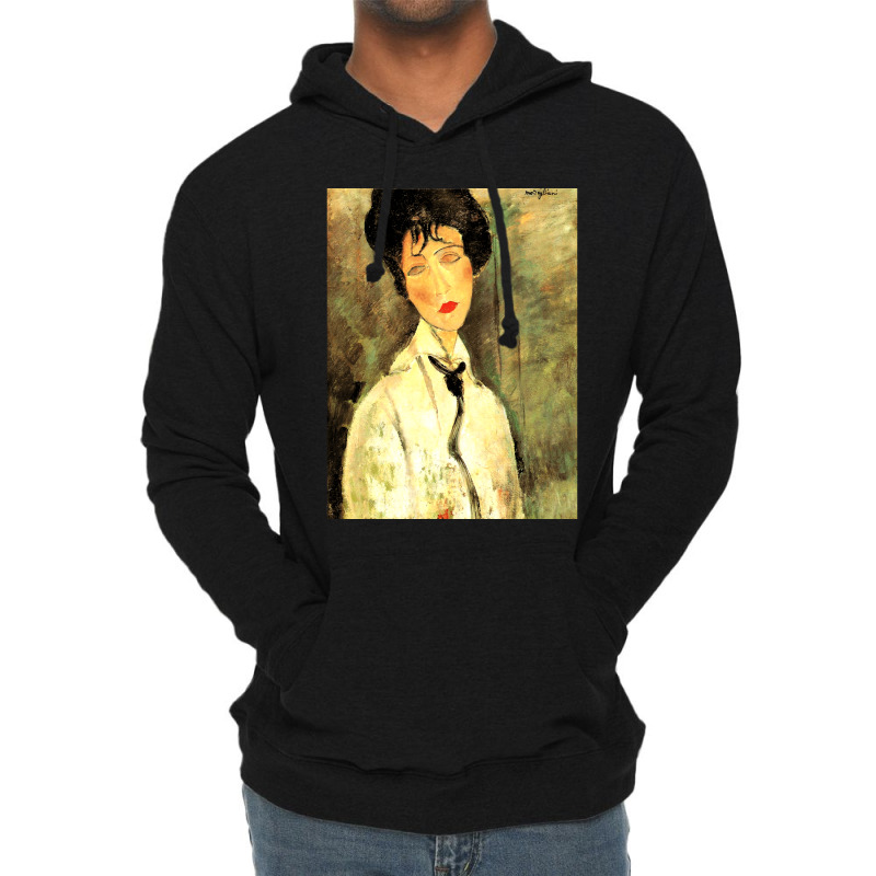 Amedeo Modigliani Woman With Black Cravat Classic Lightweight Hoodie by cm-arts | Artistshot