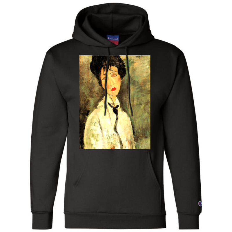 Amedeo Modigliani Woman With Black Cravat Classic Champion Hoodie by cm-arts | Artistshot