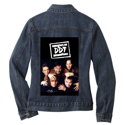 Ddt Music Band Ladies Denim Jacket Designed By Warning