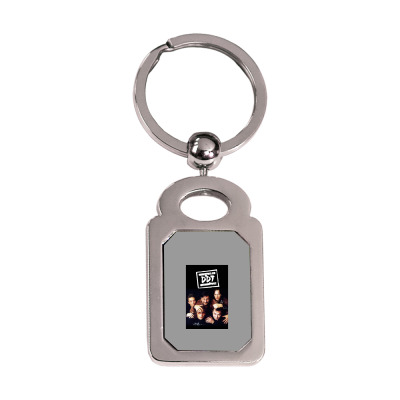 Ddt Music Band Silver Rectangle Keychain Designed By Warning
