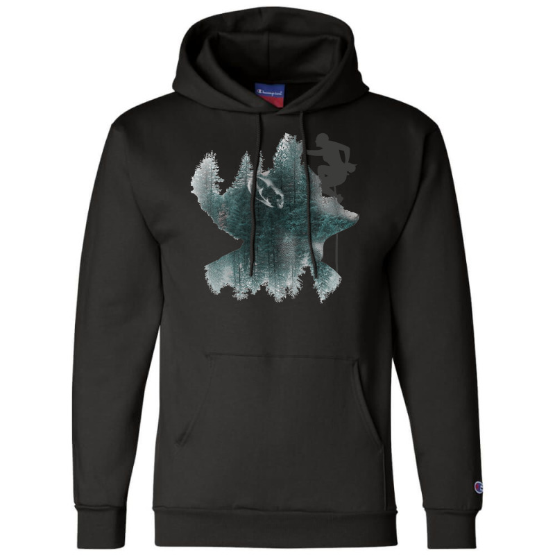 Climbing Climb Rock Climbing Mountain Climbers Vintage Design Mountain Champion Hoodie | Artistshot