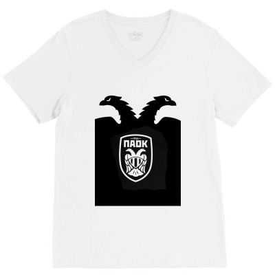 Paok Merch V-neck Tee Designed By Warning