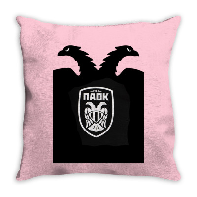 Paok Merch Throw Pillow Designed By Warning