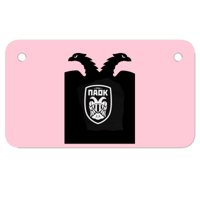 Paok Merch Motorcycle License Plate Designed By Warning