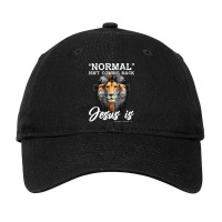 Normal Isn't Coming Back But Jesus Is Revelation 14 Cross Christian Sh Adjustable Cap | Artistshot