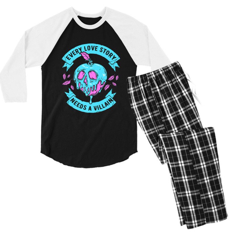 Villains Every Love Story Needs A Villain Valentine's Men's 3/4 Sleeve Pajama Set | Artistshot