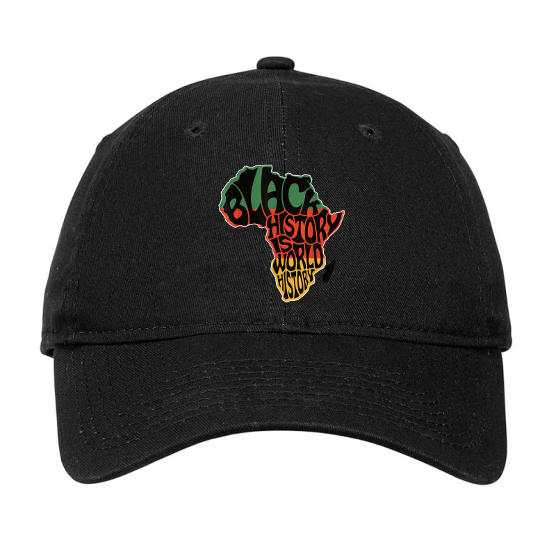 Black History Is World History Black History Month Vintage Retro Adjustable Cap by TyrellDesign | Artistshot