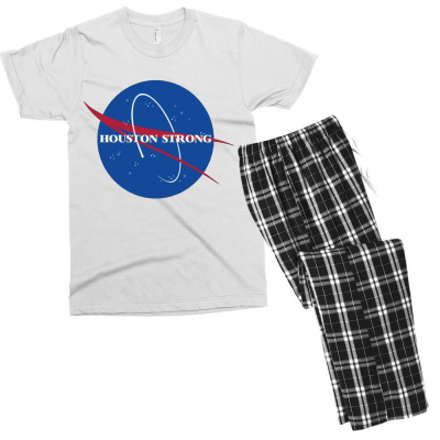 Pray For Houston Men's T-shirt Pajama Set Designed By Warning