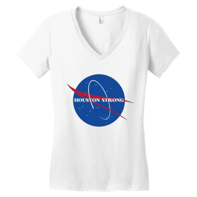 Pray For Houston Women's V-neck T-shirt Designed By Warning