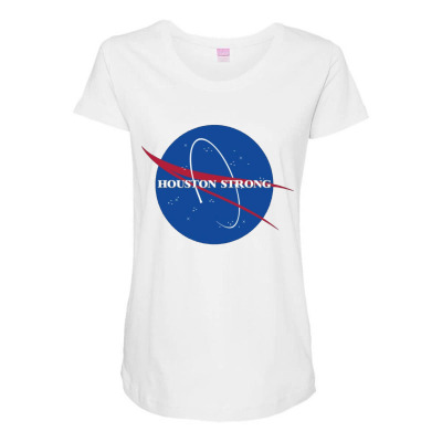 Pray For Houston Maternity Scoop Neck T-shirt Designed By Warning
