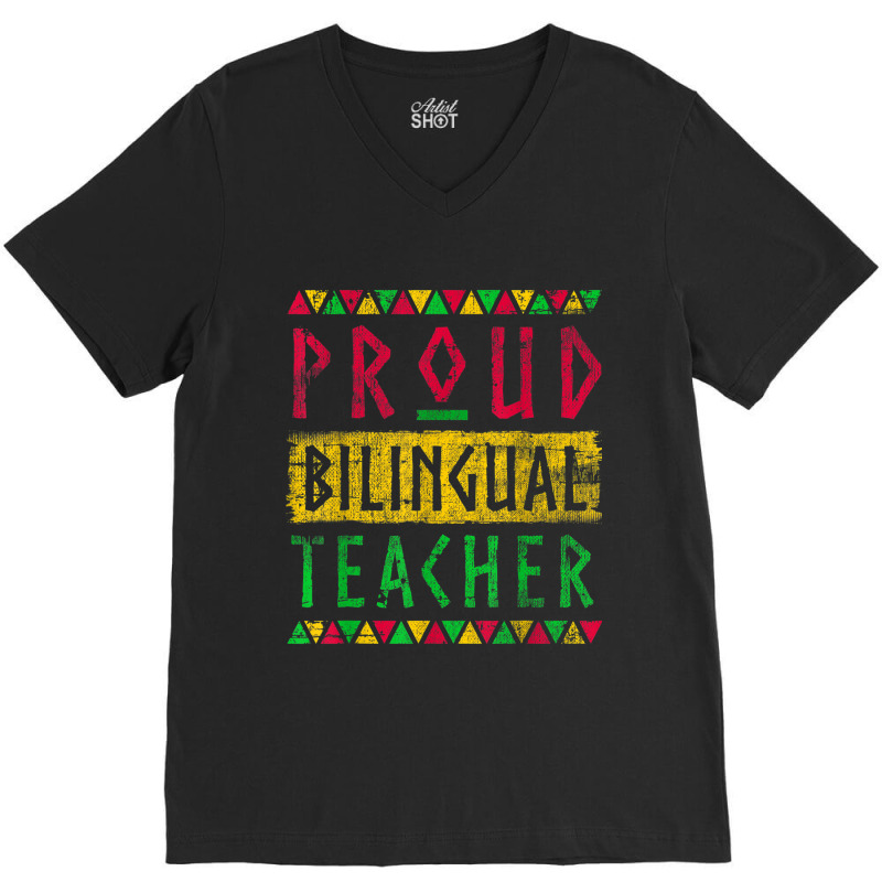 Cool Bilingual Teacher Giffor Black History Month Gifts Women V-Neck Tee by RoyDesign | Artistshot