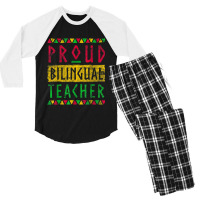 Cool Bilingual Teacher Giffor Black History Month Gifts Women Men's 3/4 Sleeve Pajama Set | Artistshot