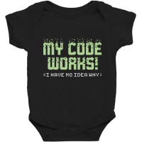 My Code Works, My Code Works Art, My Code Works Vintage, My Code Works Baby Bodysuit | Artistshot