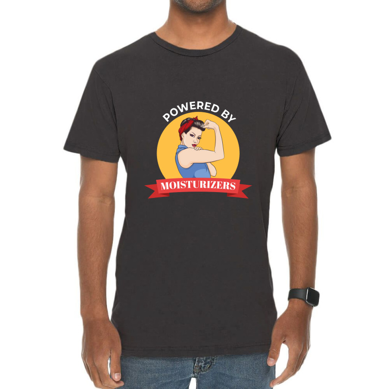 Powered By Moisturizers   Skincare Vintage T-Shirt by senyumterus | Artistshot