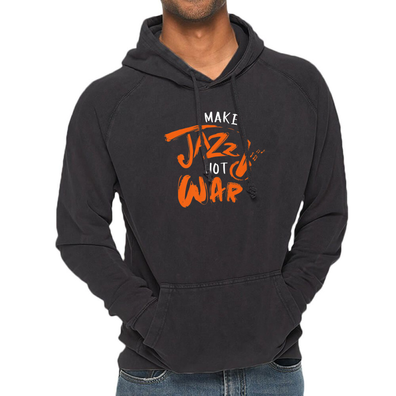 Brass Instrument Musician Instrumentalist Make Jazz Not War Vintage Hoodie by RaidenKelly | Artistshot