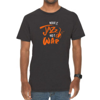 Brass Instrument Musician Instrumentalist Make Jazz Not War Vintage T-shirt | Artistshot