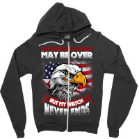 My Time In Uniform May Be Over Bumy Watch Never Ends Mens Funny Zipper Hoodie | Artistshot