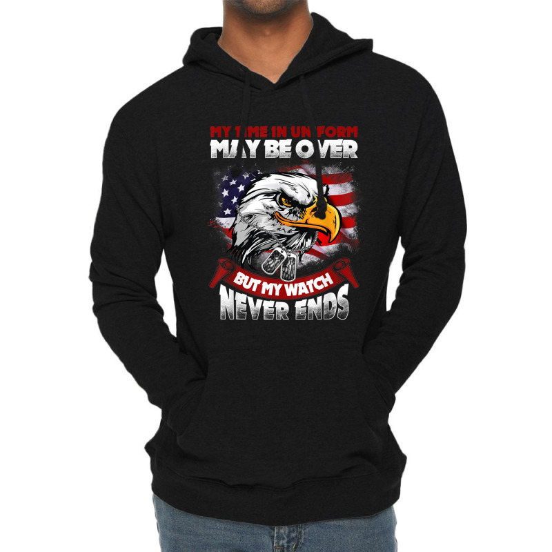 My Time In Uniform May Be Over Bumy Watch Never Ends Mens Funny Lightweight Hoodie by KhalilDesign | Artistshot