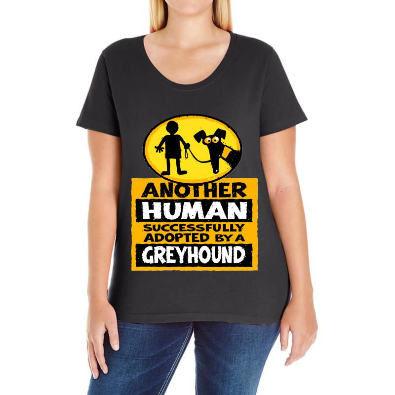 Another Human Greyhoundd Ladies Curvy T-Shirt by cm-arts | Artistshot