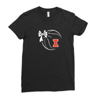 Illinois Fighting Illini Basketball Ribbon - Apparel Ladies Fitted T-shirt | Artistshot