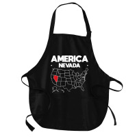 Usa Nevada, Usa Nevada Vintage, Usa Nevada Art, Usa Nevada Painting, U Medium-length Apron | Artistshot