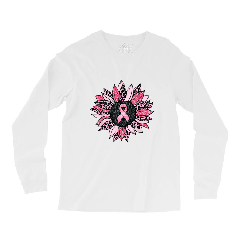 Sunflower Pink Cancer Awareness Women Warrior Long Sleeve Shirts | Artistshot